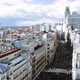 Gran Via Street with Office Building and Housing Areas in Madrid Aerial Shot - VideoHive Item for Sale
