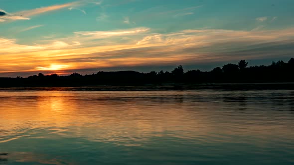 Sunset on the Vistula River