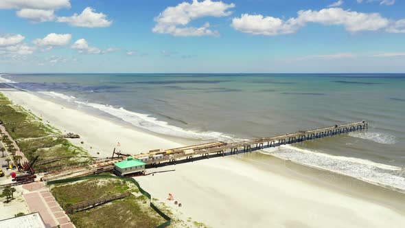 Jacksonville Beach fishing pier Florida USA