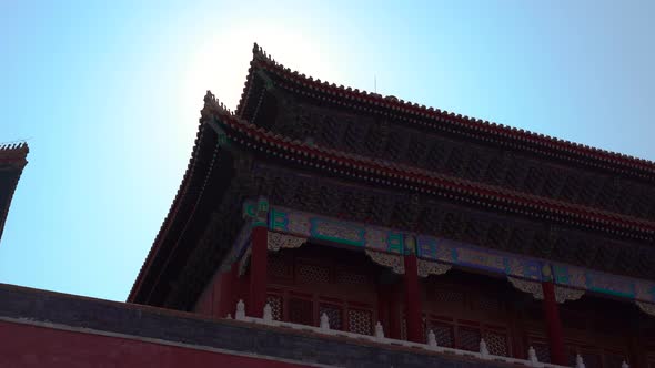 Steadicam Shot of a Inner Part of the Forbidden City - Ancient Palace of China's Emperor