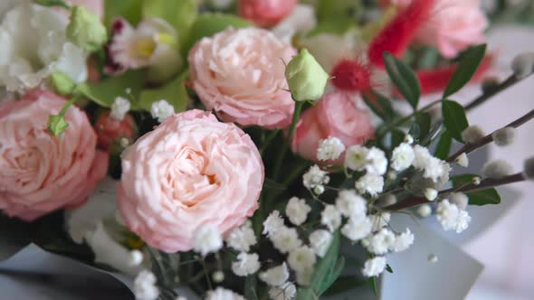 Colorful Bouquet of Different Fresh Flowers