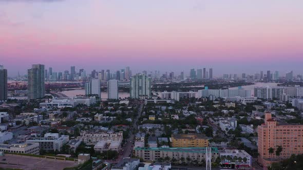 Miami at Blue Hour in the Morning