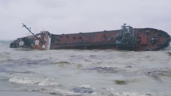 Tanker Crashed on the Shores of the Black Sea