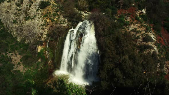 Tahana Waterfall In Israel.