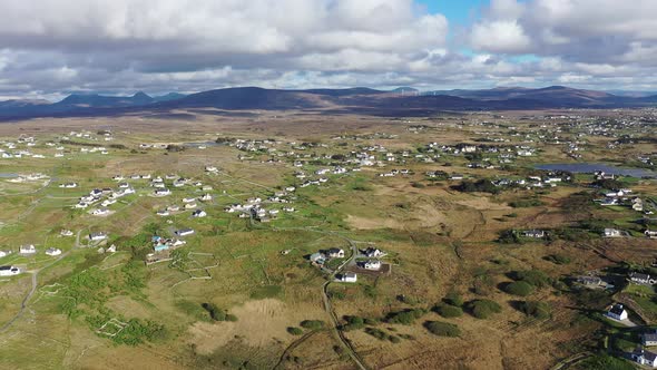 Aerial View of the Beautiful Coastline of Gweedore  County Donegal Ireland
