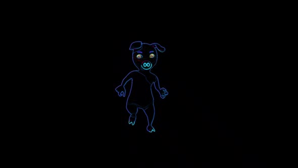 Neon Pig Dance II