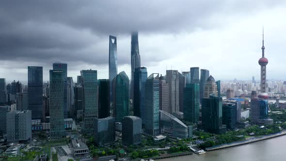 Shanghai skyline with modern urban skyscrapers, China