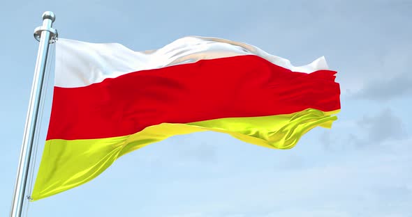 South Ossetia  Flag Waving  Loop  4 K