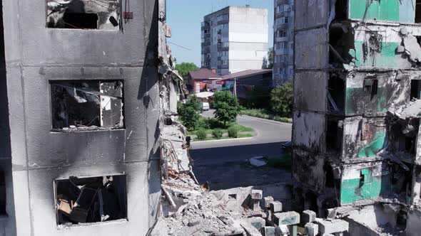 Borodyanka Ukraine  a Destroyed Building During the War