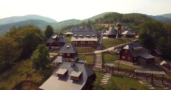 Drvengrad Serbia Aerial