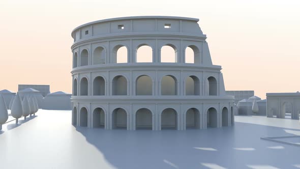 Rome Colosseum Cartoon Overview