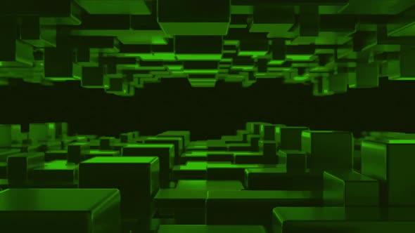 3D Tunnel Blocks Green alt