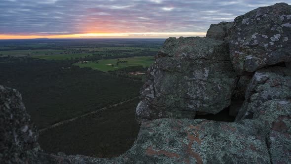 4K Timelapse from the Summit of Mt Zero, Roses Gap, Grampians National Park, Victoria, Australia