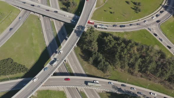 City Traffic during Rush Hour on the Highway Conjunction