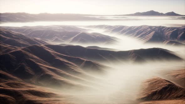 Mountain Landscape with Deep Fog at Morning alt