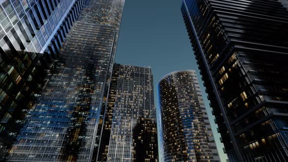 City Skyscrapers at Night alt