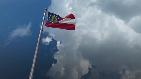 Georgia State Flag Waving 2K