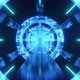 3d Neon Tech Tunnel Blue - VideoHive Item for Sale
