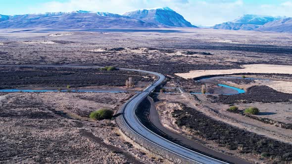 Patagonia landscape. Famous town of El Calafate at Patagonia Argentina