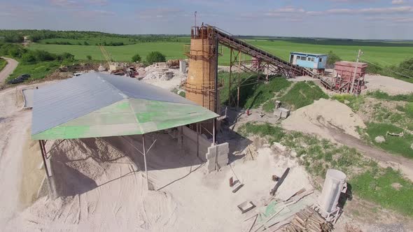 Cement factory seen from above