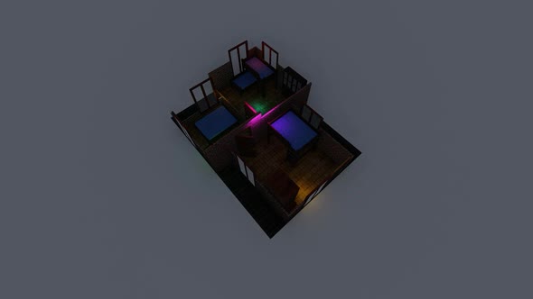 Isometric position of the bedroom