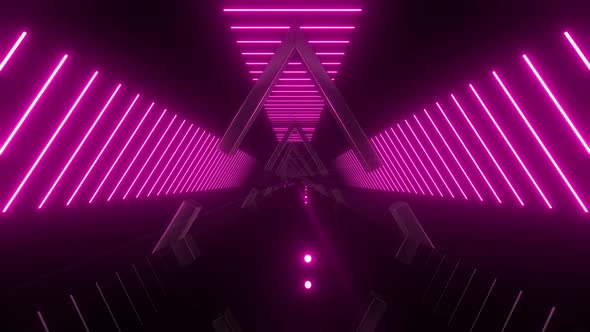 4k Pink Rotate Triangle Neon Background 4 alt