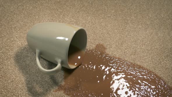 Coffee Put Down On Carpet Accidentally Knocked Over