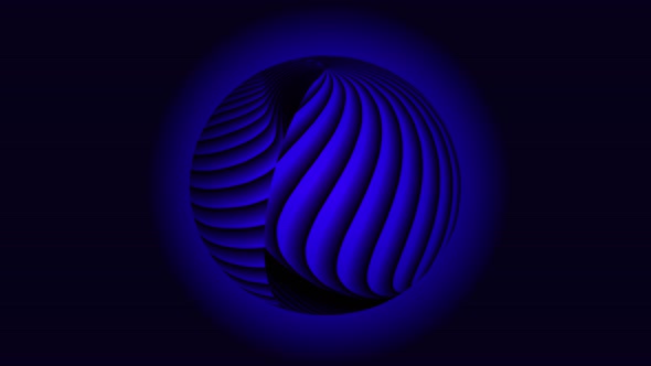 Abstract Blue Colorful Sphere Animation Background