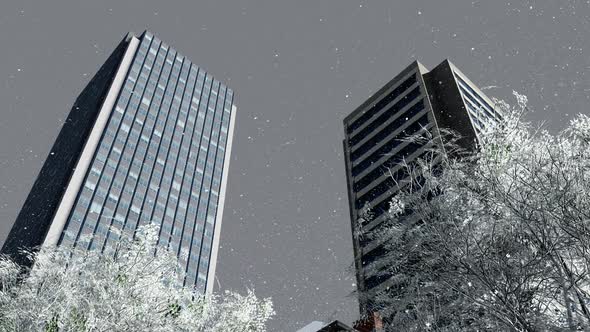 Skyscraper in Snowy Weather alt