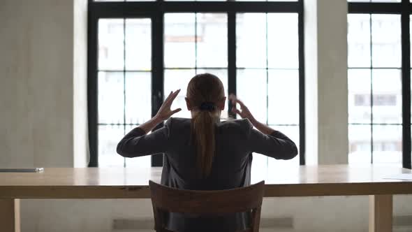 office worker freaks out and throws documents into the air