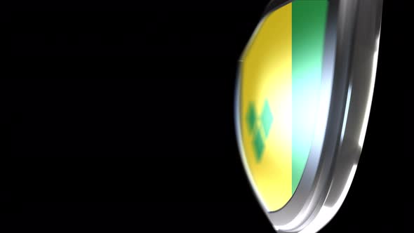 Saint Vincent And The Grenadines Emblem Transition with Alpha Channel - 4K Resolution