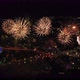 Beautiful Festive Fireworks Against the Dark Sky Late at Night - VideoHive Item for Sale