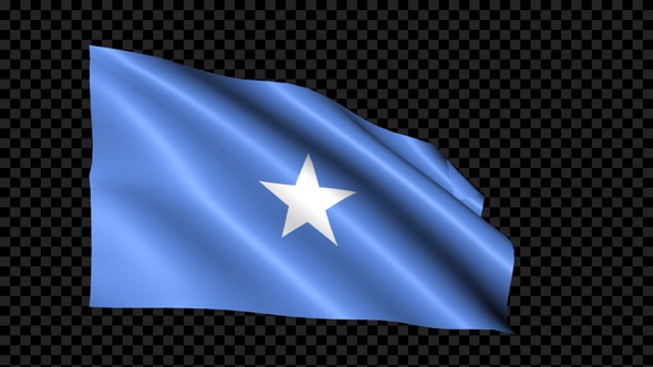 Somalia Flag Blowing In The Wind