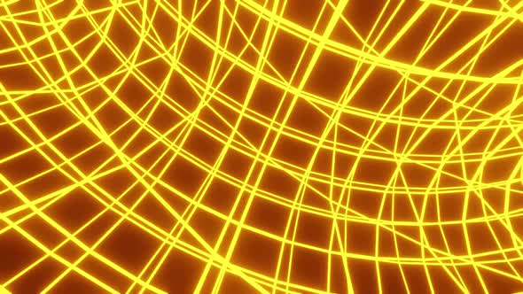 Golden Net Line Tunnel Background Vj Loop HD