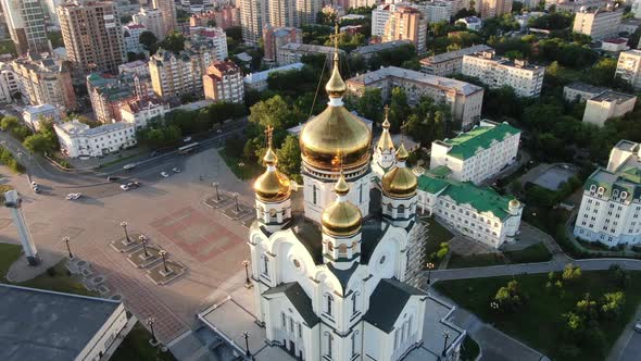 Khabarovsk Spaso-Preobrazhenskiy Kafedral'nyy Sobor. . 2019 Year.