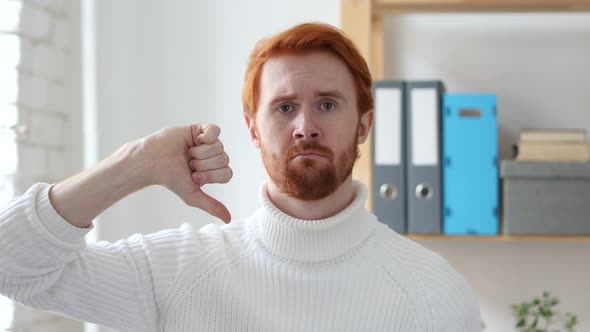 Thumbs Down by Man with Red Hairs , Sad