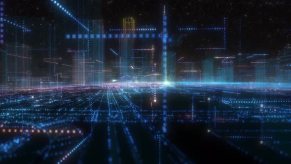 Abstract Hologram 3D Smart City alt