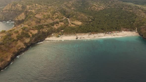 Aerial View Beautiful Beach