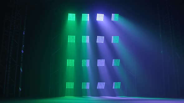 Stage with Spot Lighting, Shining Empty Scene for Holiday Show, Award Ceremony or Advertising on the