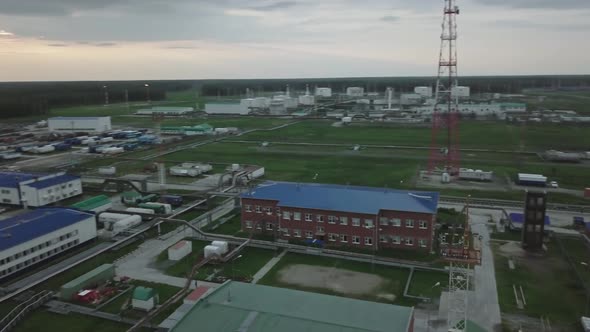  Oil refinery and residential areas of the oil corporation taken from the air