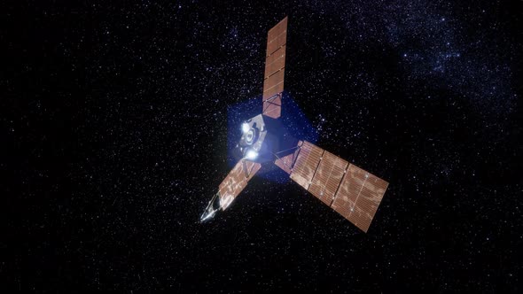 Juno Sattelite Orbiting Jupiter alt