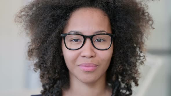 Close Up of Smiling African Woman Face