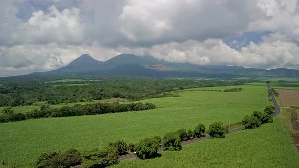 Sugar Cane Plantation and Cerro Verde El Salvador