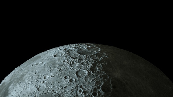3D Rotation Moon In 4K
