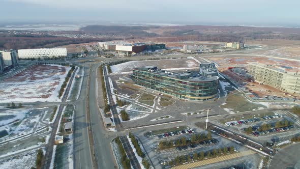 Shopping Mall Construction Site and New Residential District