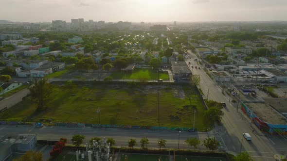 Aerial Shot of Residential Neighbourhood with Lot of Trees and Greenery