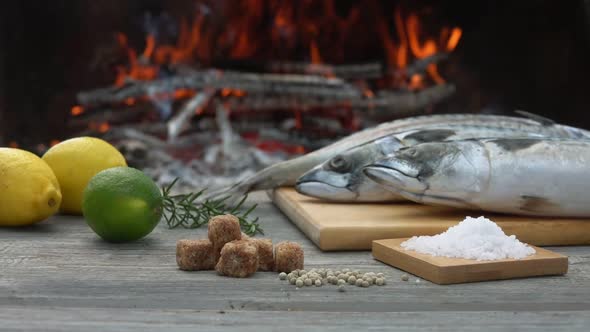 Ingredients for Preparing Mackerel Fish on the Grill