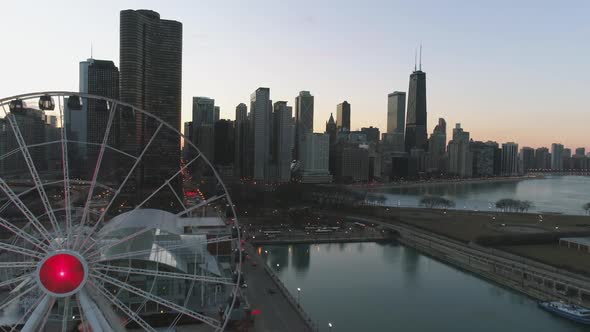 Above Chicago Navy Pier