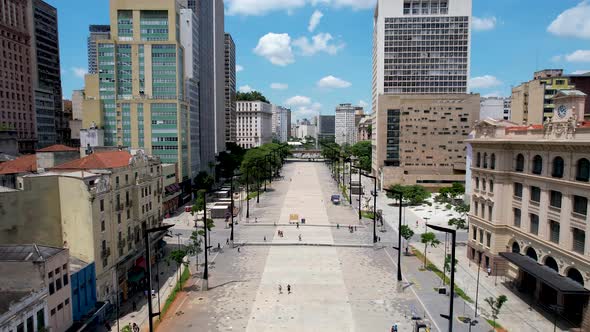 Cityscape of Sao Paulo Brazil. Stunning landscape of historic center of city