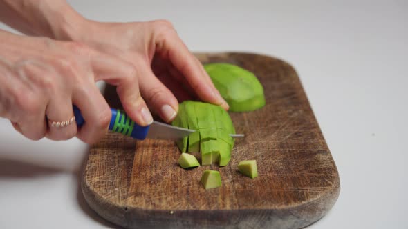 Unrecognizable Woman Preparing Vegetable Salad Sustainable Lifestyle